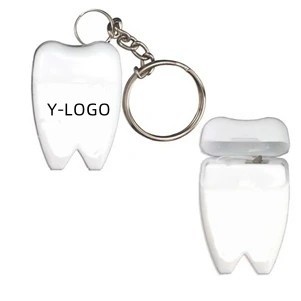 Fun Tooth-shaped Dental Cleaning Floss with Key Attachment