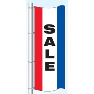 Double Faced Stock Message Free Flying Drape Flag (Sale) (3' x 8')