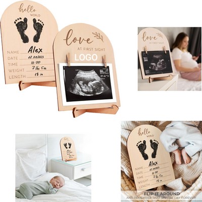 Wooden Baby Birth Photo Frame