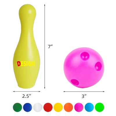 12 Pieces Toddler Bowling Game Kids Bowling Set Indoor Outdoor Lawn Bowling Kit