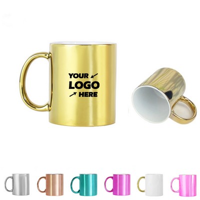 11oz Electroplate Ceramic Mugs