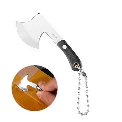 Mini Axe Shaped Knife Versatile Cutting Tool With Wooden Handle