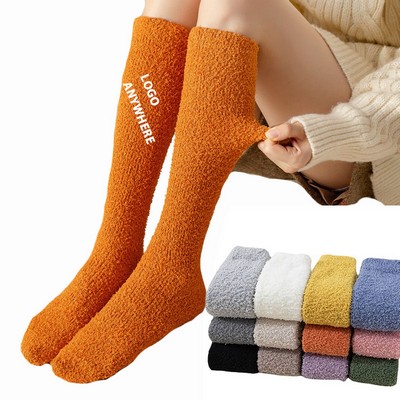 Womens Thick Comfortable Soft Fuzzy Cozy Calf High