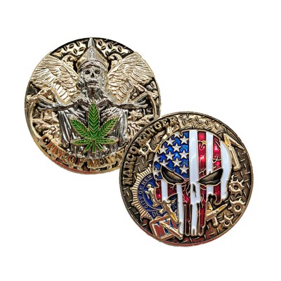 1.75-inch Zinc Alloy Commemorative Coin Badge