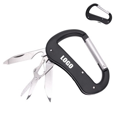 Durable Multi Carabiner Knife Tool Kit Multi Function Essential