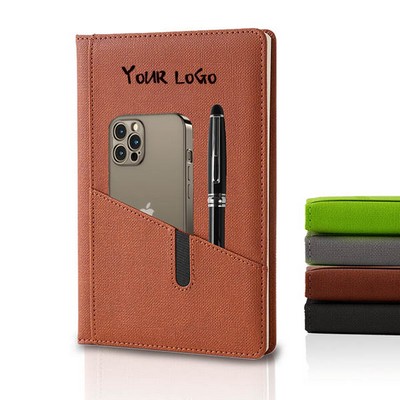 A5 PU Leather Cover Business Notebook With Pocket