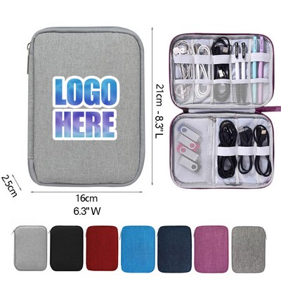 Full Color Imprint Travel Cable Tech Organizer Bag