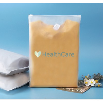 Full Color Printing 9 x 12 Inch Matte Frosted Storage Bag Waterproof Zip-Lock Seal Storage Bag