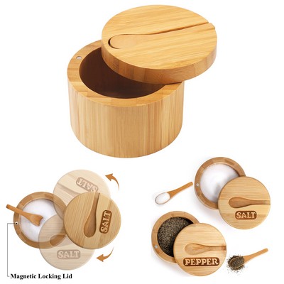 Bamboo Salt Box W/Spoon