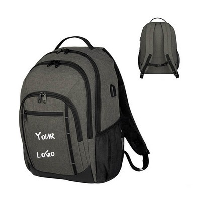 Simple Mixed Color Backpack With Large Capacity