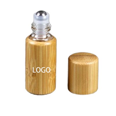 Refillable Empty Bamboo Essential Oil Bottle Liquid Roller