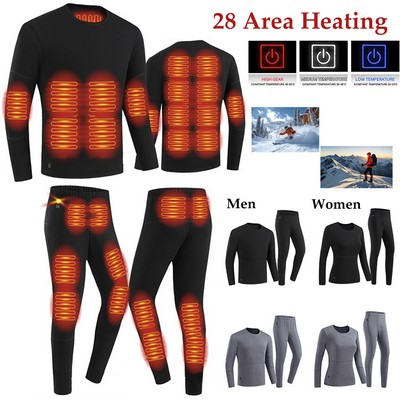 Electrical Mens Thermal Heated Long Underwear Set