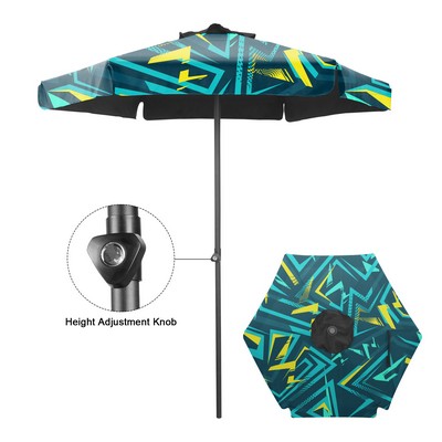 7' Aluminum Patio Umbrella with 6 Panels