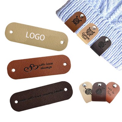 Personalized Detachable DIY Knit Cap Sweater Leather Label