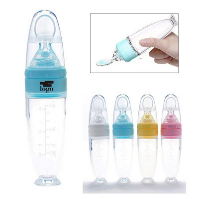 Silicone Squeeze Feeding Bottle Spoon