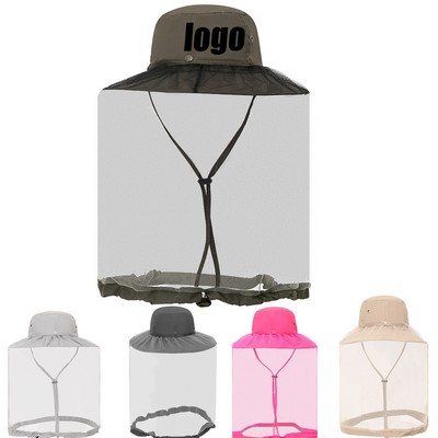 Mosquito-Repellent Head Net Bucket Hat