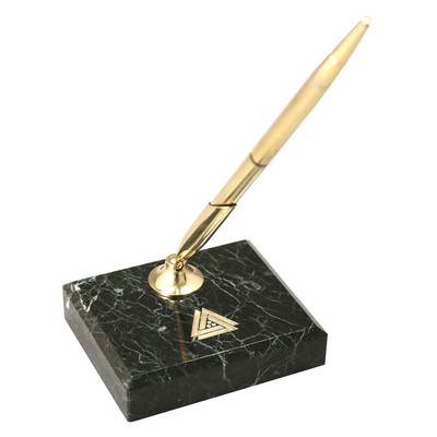 Black Zebra Marble Single Pen Stand