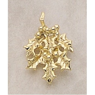 Holly Leaves Marken Design Cast Lapel Pin (Up to 1")