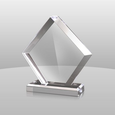 Clear Diamond Shape Award (8 1/4"x8"x2")