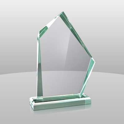 Translucent Jade Green Ice Peak Award (9 1/4"x6"x2")