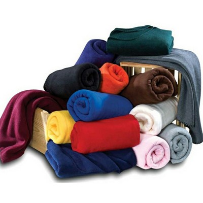 Red Polar Fleece Full Throw Blanket