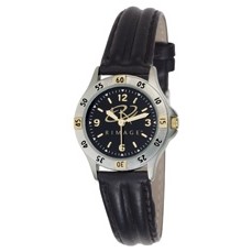 Women's ABelle Promotional Time Defender Ladies' 2 Tone Watch w/ Leather Band