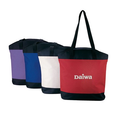 Zippered Shopping Tote Bag