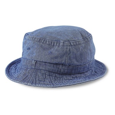 Garment Washed Denim Bucket Hat