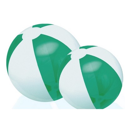 16" Inflatable Translucent Green/White Beach Ball