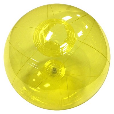 16" Inflatable Translucent Yellow Beach Ball