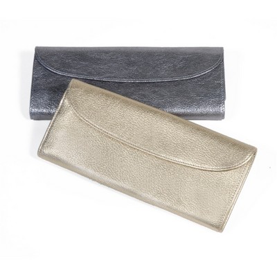 Metallics Leather Jewelry Roll Bag