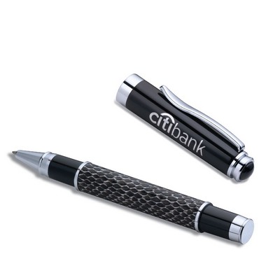 Platinum Series Cap Off Roller ball Pen with Snake Skin Barrel