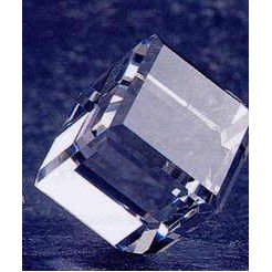 Crystal Standing Cube Paper Weight (1 9/16"x1 9/16"x1 9/16")