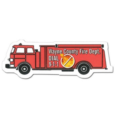 Fire Truck Stock Shape Magnet (Full Color Digital)