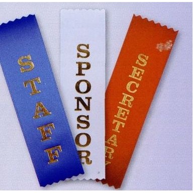 1-5/8"x6" Vertical Guest Stock Title Ribbon