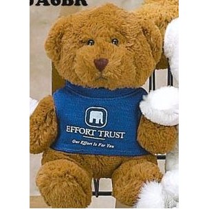 Jasmine Series Brown Bear Stuffed Animal w/Shirt (6")