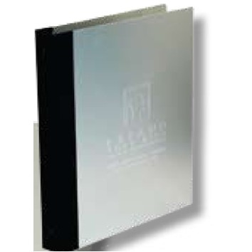 1" Aluminum Binder w/Leather Spine (8 1/2"x11")