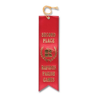 2"x6" Premium Grade Custom Award Ribbon W/Card