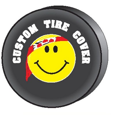 Vinyl Tire Cover 21 3/4" Diameter - 4 Color Imprint