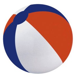 24" Inflatable Beach Ball (Blue/Red/White)