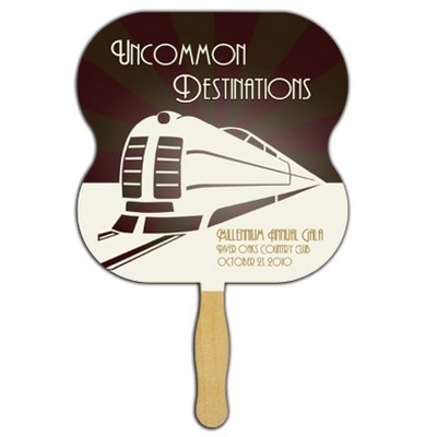 Hour Glass Sandwiched Hand Fan (2 Side/ 1 Imprint Color)