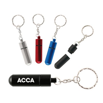 Aluminum Pill Tube w/ Key Chain