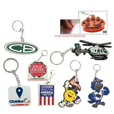 9 Square Inch Custom PVC Key Tags