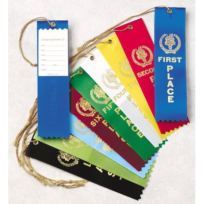 FOURTH PLACE - Stock Ribbon - White - 1-5/8" x 5-1/2"