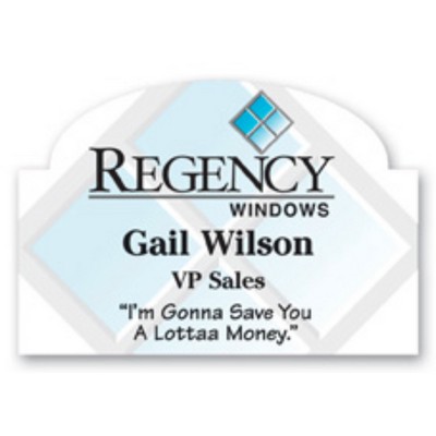 Name Badge W/Personalization (2"X2.875") Rectangle With Oval Bump