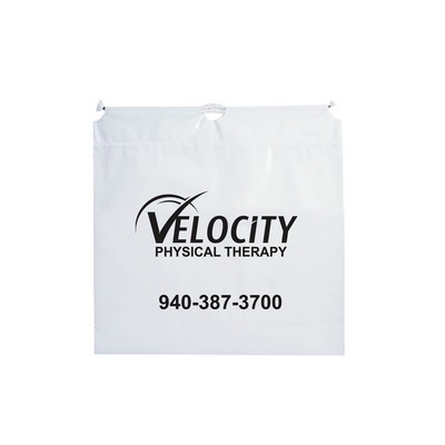 Cotton Cord Drawstring Plastic Bag (9"x12")