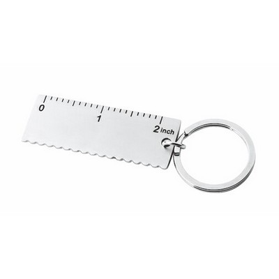 Metal Ruler Keychain