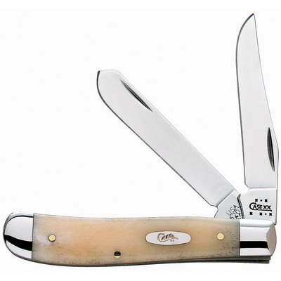 Smooth Natural Bone Mini Trapper Pocket Knife