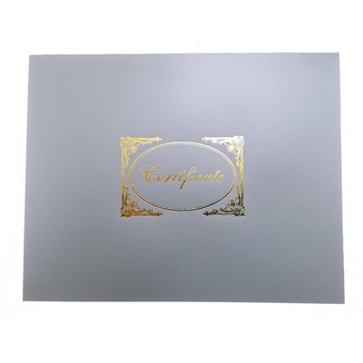 Die Cut Cadillac Presentation Folder Silver / Gold Imprint