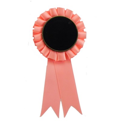 2 Fishtail Streamer Rosette Ribbon / Pink (3"x6 1/2")